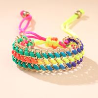Simple Chinese Knot Color Gradient Chain Hand-woven Bracelet sku image 1