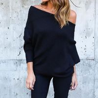 2022 New Sexy Off Shoulder Doll Sleeve Threaded T-shirt Top Women's main image 1