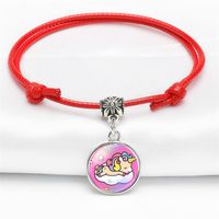 Children's Cartoon Pony Unicorn Pink Spring And Summer Time Gem Bracelet main image 6