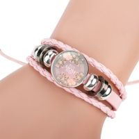 Leather Bracelet Hand Beaded Braided Rope Mother's Day Gift main image 4