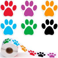 Roll Pet Self-adhesive Labels Animal Shaped Wall Decals Children's Toy Stickers main image 2
