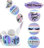 Roll Rainbow Laser Thank You Commercial Decorative Sticker Labels main image 4