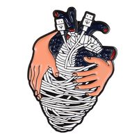 Fashion Cartoon Alloy Palm Embracing The Heart Pattern Brooch main image 6