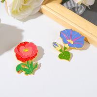 Cartoon Simple Rose Lily Natural Flower Alloy Brooch main image 3