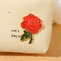 Cartoon Simple Rose Lily Natural Flower Alloy Brooch main image 4