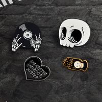 Cartoon Cute Creative Skull Alloy Drip Oil Brooch main image 4