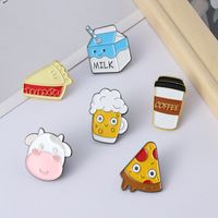 Cartoon Cute Breakfast Pizza Sandwich Series Alloy Brooch main image 1