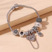 Fashion Hollow Crown Heart Wings Chain Alloy Bracelet main image 1