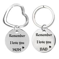 Father's Day Mother's Day Stainless Steel Keychain Wholesale main image 1