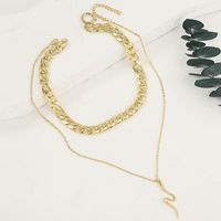 New Exaggerated Punk Snake Pendant Multilayer Geometric Alloy Necklace main image 3