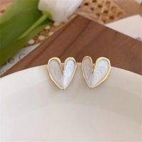 Fashion New Heart Shaped Female French Unique Alloy Earrings main image 2