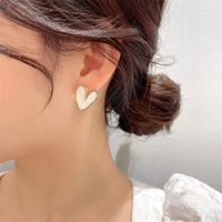 Fashion New Heart Shaped Female French Unique Alloy Earrings main image 3