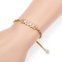 New Fashion Diamond Stacked Copper Gold-plated Bead Bracelet Mother's Day Gift main image 4