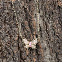 Fashion Copper Inlaid Micro Zircon Butterfly Pendant Collarbone Chain Tide Accessories main image 5