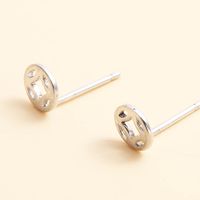 Retro Geometric Hollow Rhombus 925 Silver Stud Earrings main image 1