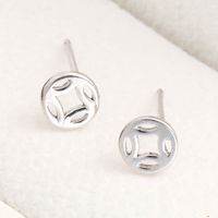 Boucles D&#39;oreilles En Argent 925 À Losanges Creux Géométriques Rétro main image 4