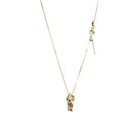 New Crocodile Head Electroplating Real Gold Copper Inlaid Zircon Pendant Necklace Female main image 6