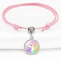Children's Cartoon Pony Unicorn Pink Spring And Summer Time Gem Bracelet sku image 2