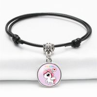 Children's Cartoon Pony Unicorn Pink Spring And Summer Time Gem Bracelet sku image 6