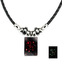 Luminous Men's Twelve Constellation Crystal Black Rope Black Gallstone Necklace sku image 4