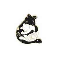 Fashion Rabbit Moon Fox Alloy Stoving Varnish Unisex Brooches sku image 2