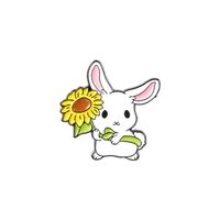 Cartoon Style Rabbit Cat Duck Alloy Stoving Varnish Unisex Brooches sku image 11