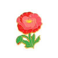 Cartoon Simple Rose Lily Natural Flower Alloy Brooch sku image 2