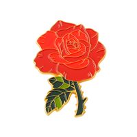 Cartoon Simple Rose Lily Natural Flower Alloy Brooch sku image 4