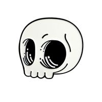 Cartoon Cute Creative Skull Alloy Drip Oil Brooch sku image 2