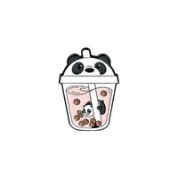 Cartoon Cute Cat Bear Bunny Milk Tea Alloy Brooch sku image 2
