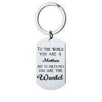 Father And Mother's Day Gift Stainless Steel Keychain sku image 1