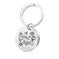 Spanish Mama Te Quiera Mother's Day Gift Stainless Steel Necklace Keychain sku image 1