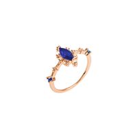 Weiblicher Ring Des Koreanischen Legierungsmikrosatzes Des Kristallzirkonblumenfarbdiamanten sku image 3