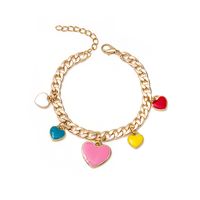 1 Piece Fashion Heart Shape Alloy Enamel Women's Bracelets Necklace sku image 1