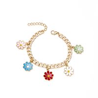 1 Pièce Mode Fleur Alliage Émail Femmes Bracelets Collier sku image 1