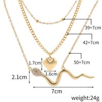 Nuevo Collar De Aleación Geométrica Multicapa Con Colgante De Serpiente Punky Exagerado sku image 5