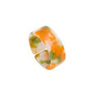 Retro Creative Color Resin Acrylic Shell Turquoise Wide-brimmed Women's Ring sku image 3
