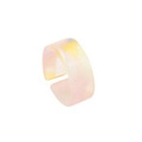 Retro Creative Color Resin Acrylic Shell Turquoise Wide-brimmed Women's Ring sku image 8