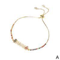 New Fashion Diamond Stacked Copper Gold-plated Bead Bracelet Mother's Day Gift sku image 3