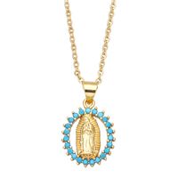 Fashion Geometric Copper 18k Gold Plated Necklace In Bulk sku image 5