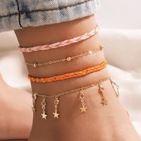 New Jewelry Fashion Creative Alloy Rice Bead Woven Shell Multi-layer Anklet main image 10