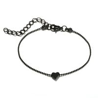 New Black Heart Hollow Lotus Ball Leaf Bracelet Four-piece Set main image 8