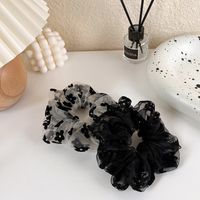 Small Flower Mesh Accessories Retro Meatball Hair Rope Female main image 5