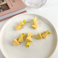 Cheese Custard Yellow Cute Side Bangs Clip Simple Accessories main image 4