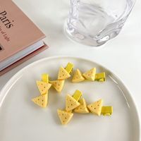 Cheese Custard Yellow Cute Side Bangs Clip Simple Accessories main image 5