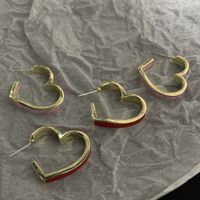 French Dripping Heart Earrings 2022 New Trendy Korean Earrings Female main image 4