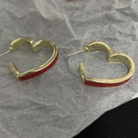 French Dripping Heart Earrings 2022 New Trendy Korean Earrings Female main image 5