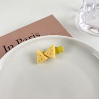 Cheese Custard Yellow Cute Side Bangs Clip Simple Accessories sku image 1
