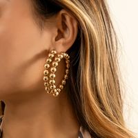 1 Paire Glamour Exagéré Géométrique Placage Ccb Le Cuivre Des Boucles D'oreilles main image 6