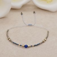 New Blue Stone Miyuki Rice Beads Pearl Small Female Couple Hand Rope Stacking Set Female sku image 2